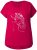 Ulla Popken Metallic Animal Cap Sleeve Graphic Tee Dark Raspberry - Painetut T-paidat naisille - 