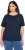 Ulla Popken TRUE Lettering Short Sleeve Tee Navy Blue - Painetut T-paidat naisille - 