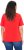 Ulla Popken TRUE Lettering Short Sleeve Tee Neon Red - Painetut T-paidat naisille - 