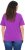 Ulla Popken TRUE Lettering Short Sleeve Tee Purple - Painetut T-paidat naisille - 