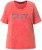 Ulla Popken Easy Short Sleeve Acid Wash Graphic Tee Light Red - Painetut T-paidat naisille - 