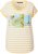 Ulla Popken Striped Short Sleeve Citrus Graphic Tee Sun Yellow - Painetut T-paidat naisille - 