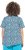 Ulla Popken Floral Pointed Hem Short Sleeve Tee Deep Aqua - Painetut T-paidat naisille - 