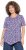 Ulla Popken Floral Pointed Hem Short Sleeve Tee Purple - Painetut T-paidat naisille - 