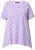 Ulla Popken Palm Tree Print Pointed Hem Tee Lavender - Painetut T-paidat naisille - 