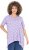 Ulla Popken Palm Tree Print Pointed Hem Tee Lavender - Painetut T-paidat naisille - 