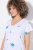 Ulla Popken Cross Stitch Short Sleeve Tee Snow White - Painetut T-paidat naisille - Printti-t-paidat naisille