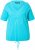 Ulla Popken Ride The Wave Short Sleeve V-Neck Graphic Tee Deep Aqua - Painetut T-paidat naisille - 
