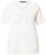 Ulla Popken Embroidered Sunrise Lettering Tee Off-White - Painetut T-paidat naisille - 
