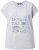 Ulla Popken Long Beach Lettering Cap Sleeve Tee Light Grey Melange - Painetut T-paidat naisille - 
