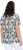 Ulla Popken Feather Print Short Sleeve V-Neck Tee Olive Grey - Painetut T-paidat naisille - 