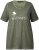 Ulla Popken Sunset Lettering Short Sleeve Graphic Tee Olive - Painetut T-paidat naisille - 