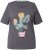 Ulla Popken Cactus Short Sleeve Graphic Tee Graphite Grey - Painetut T-paidat naisille - 