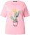 Ulla Popken Cactus Short Sleeve Graphic Tee Pink - Painetut T-paidat naisille - 