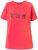 Ulla Popken Bow Short Sleeve Graphic Tee Light Red - Painetut T-paidat naisille - 