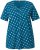 Ulla Popken Tile Print Short Sleeve Pleated Tee Teal - Painetut T-paidat naisille - 