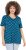 Ulla Popken Tile Print Short Sleeve Pleated Tee Teal - Painetut T-paidat naisille - 