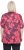 Ulla Popken Quick Drying Flower Print Short Sleeve Tee Dark Cherry - Painetut T-paidat naisille - 