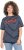 Ulla Popken Striped 1987 Boat Neck Tee Navy Blue - Painetut T-paidat naisille - 