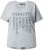 Ulla Popken WONDER Short Sleeve Graphic Tee Light Grey Melange - Painetut T-paidat naisille - 