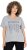 Ulla Popken WONDER Short Sleeve Graphic Tee Light Grey Melange - Painetut T-paidat naisille - 