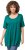 Ulla Popken Essential Front Pleat Tee Dark Emerald - T-paidat - 