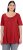 Ulla Popken Essential Front Pleat Tee Poppy - T-paidat - 