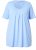 Ulla Popken Essential Front Pleat Tee Light Blue - T-paidat - 