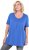 Ulla Popken Essential Front Pleat Tee Peacock Blue - T-paidat - 