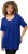 Ulla Popken Essential Front Pleat Tee Cobalt Blue - T-paidat - 