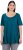 Ulla Popken Essential Front Pleat Tee Cerulean - T-paidat - 