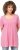 Ulla Popken Essential Front Pleat Tee Light Pink - T-paidat - 