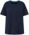 Ulla Popken Piping Accent Functional UVP 50+ Stretch Knit Top Navy Blue - T-paidat - 