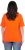 Ulla Popken Piping Accent Functional UVP 50+ Stretch Knit Top Orange Red - T-paidat - 