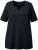 Ulla Popken Essential Notch Neck Stretch Tee Black - T-paidat - 