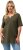 Ulla Popken Essential Notch Neck Stretch Tee Forest Green - T-paidat - 