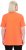 Ulla Popken Essential Notch Neck Stretch Tee Coral Pink - T-paidat - 