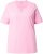 Ulla Popken Essential Notch Neck Stretch Tee Pink - T-paidat - 