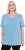 Ulla Popken Essential Notch Neck Stretch Tee Light Teal - T-paidat - 