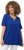 Ulla Popken Essential Notch Neck Stretch Tee Cobalt Blue - T-paidat - 