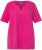 Ulla Popken Essential Notch Neck Stretch Tee Fuchsia Pink - T-paidat - 