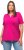 Ulla Popken Essential Notch Neck Stretch Tee Fuchsia Pink - T-paidat - 