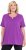 Ulla Popken Essential Notch Neck Stretch Tee Purple - T-paidat - 