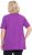 Ulla Popken Essential Notch Neck Stretch Tee Purple - T-paidat - 