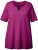 Ulla Popken Essential Notch Neck Stretch Tee Berry - T-paidat - 