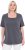 Ulla Popken Essential Square Neck Stretch Tee Graphite Grey - T-paidat - 