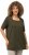 Ulla Popken Essential Square Neck Stretch Tee Forest Green - T-paidat - 