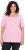 Ulla Popken Essential Square Neck Stretch Tee Pink - T-paidat - 
