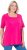 Ulla Popken Essential Square Neck Stretch Tee Magenta Pink - T-paidat - 