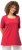 Ulla Popken Essential Square Neck Stretch Tee Dark Pink - T-paidat - 
